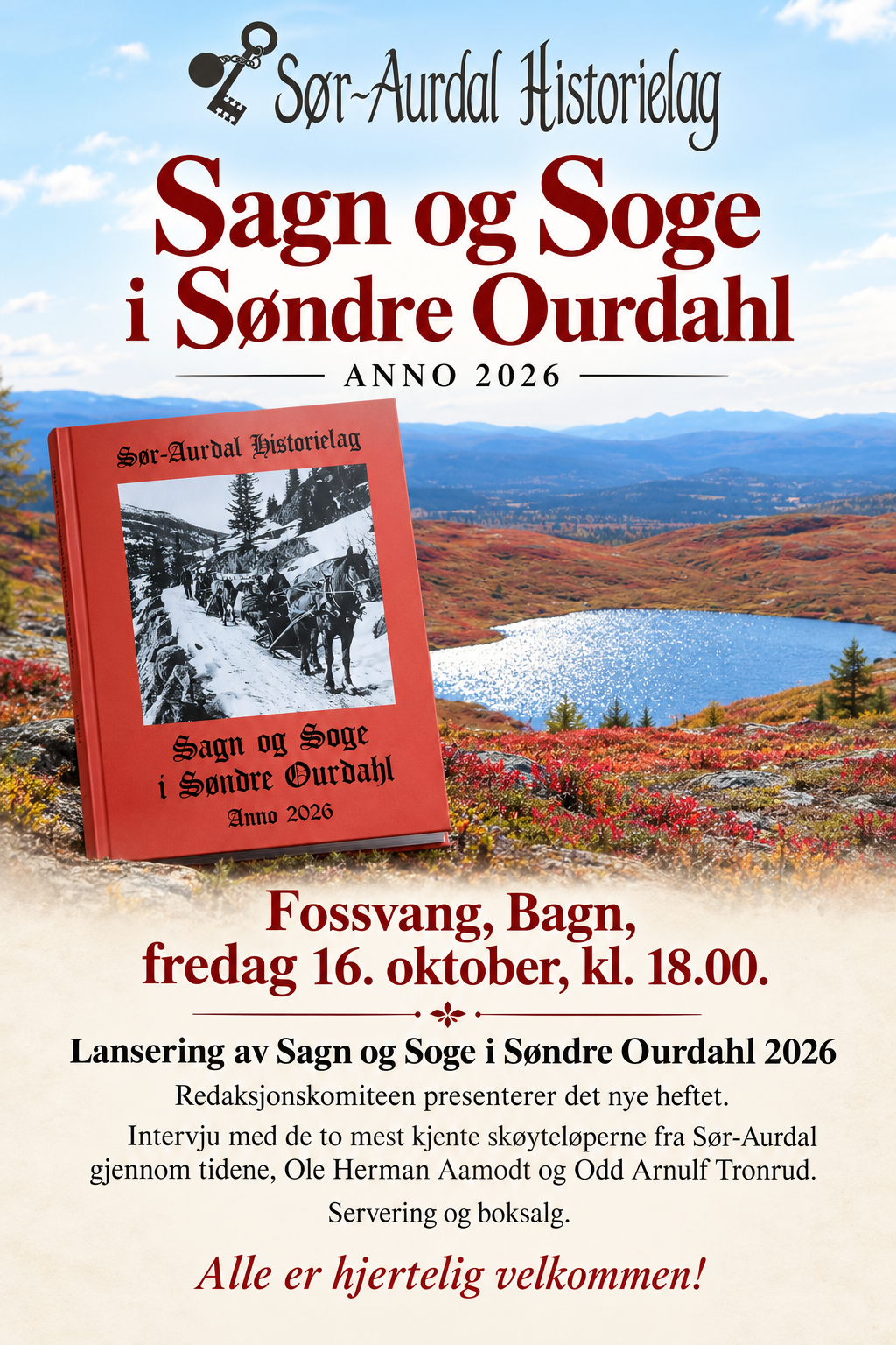 Lansering av Sagn og Soge i Søndre Ourdahl 2026